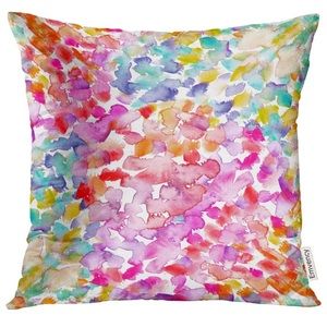 Floral abstract floral print accent pillow cover